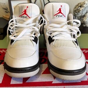 Nike Jordan 4 White and Black Cement 13